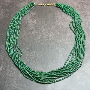 Multistrand Green Beaded Necklace